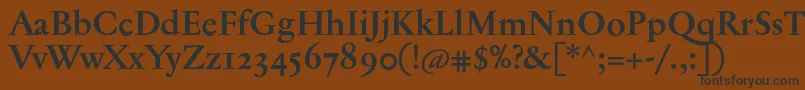 Шрифт JannontextosfBold – чёрные шрифты на коричневом фоне