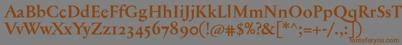 JannontextosfBold Font – Brown Fonts on Gray Background