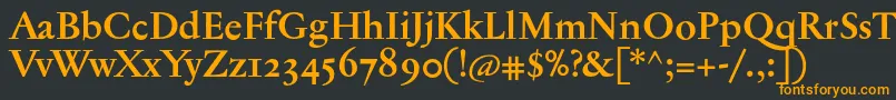 JannontextosfBold Font – Orange Fonts on Black Background