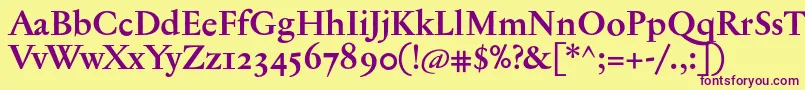 JannontextosfBold Font – Purple Fonts on Yellow Background