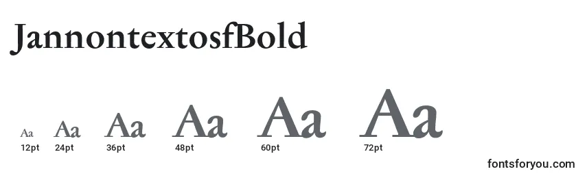 JannontextosfBold Font Sizes