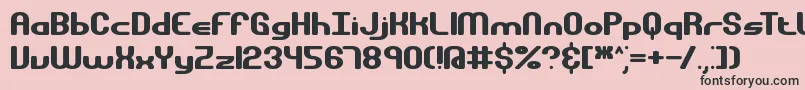 フォントGravitateBrk – ピンクの背景に黒い文字