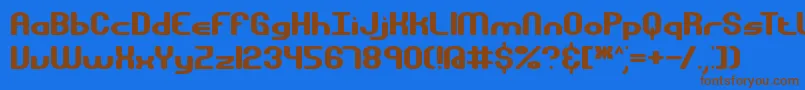 GravitateBrk Font – Brown Fonts on Blue Background