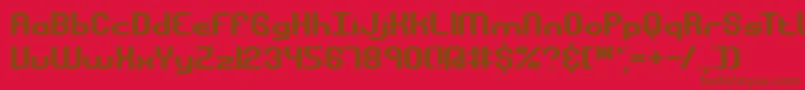 GravitateBrk Font – Brown Fonts on Red Background