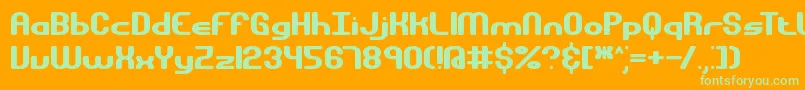 GravitateBrk Font – Green Fonts on Orange Background