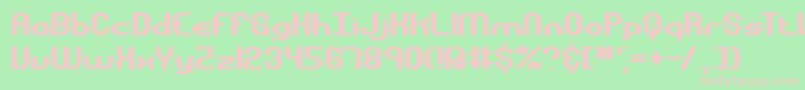 GravitateBrk Font – Pink Fonts on Green Background