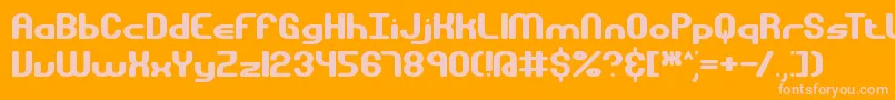 fuente GravitateBrk – Fuentes Rosadas Sobre Fondo Naranja