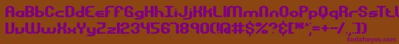 GravitateBrk Font – Purple Fonts on Brown Background