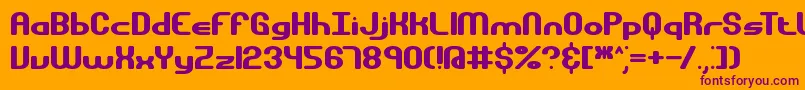 GravitateBrk Font – Purple Fonts on Orange Background