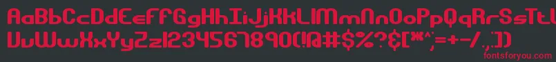 GravitateBrk Font – Red Fonts on Black Background