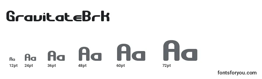 GravitateBrk Font Sizes
