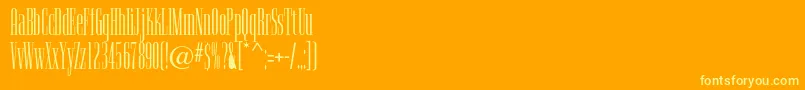 Camertonbc Font – Yellow Fonts on Orange Background