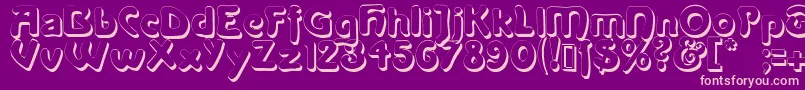 La Negrita Shadow Font – Pink Fonts on Purple Background