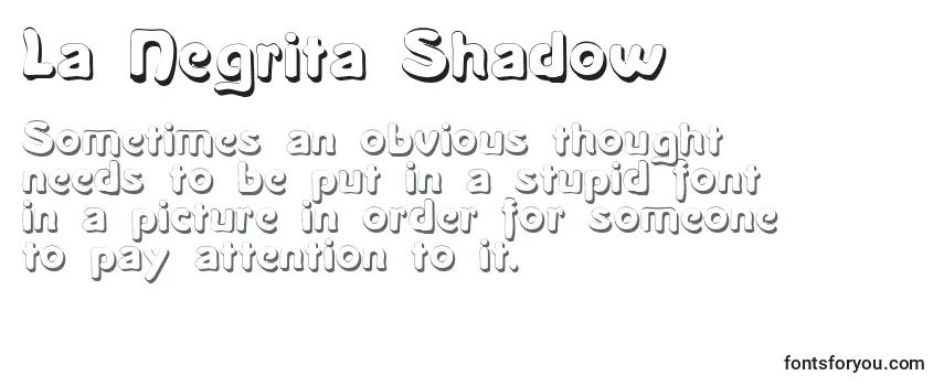 La Negrita Shadow Font