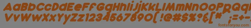 DunkinBoldItalic Font – Brown Fonts on Gray Background