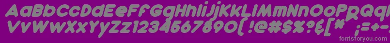 DunkinBoldItalic-Schriftart – Graue Schriften auf violettem Hintergrund