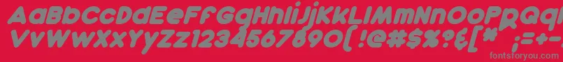 DunkinBoldItalic Font – Gray Fonts on Red Background