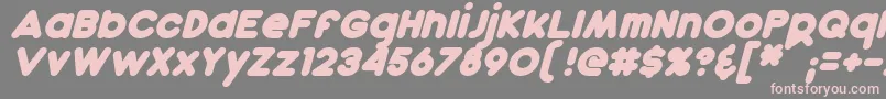 DunkinBoldItalic Font – Pink Fonts on Gray Background