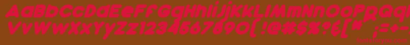 DunkinBoldItalic Font – Red Fonts on Brown Background