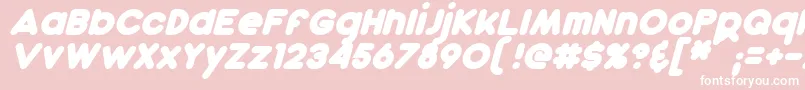 DunkinBoldItalic Font – White Fonts on Pink Background
