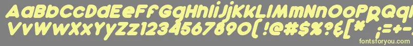 DunkinBoldItalic Font – Yellow Fonts on Gray Background