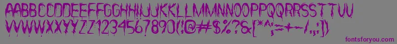 ItsScaryNowSt Font – Purple Fonts on Gray Background