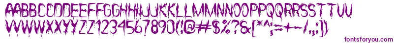 ItsScaryNowSt Font – Purple Fonts on White Background