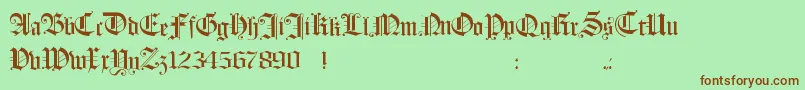 Шрифт Hollandmorlaeu – коричневые шрифты на зелёном фоне