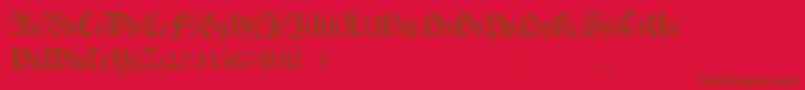 Hollandmorlaeu-fontti – ruskeat fontit punaisella taustalla