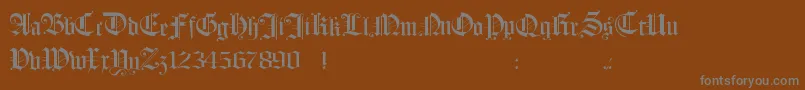 Czcionka Hollandmorlaeu – szare czcionki na brązowym tle
