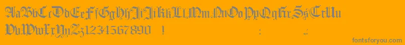 フォントHollandmorlaeu – オレンジの背景に灰色の文字