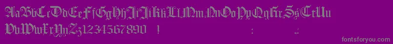 Hollandmorlaeu-fontti – harmaat kirjasimet violetilla taustalla