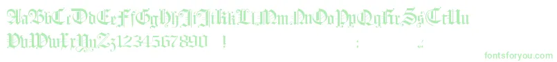 Hollandmorlaeu-fontti – vihreät fontit valkoisella taustalla