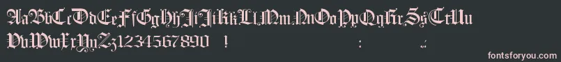 Шрифт Hollandmorlaeu – розовые шрифты на чёрном фоне