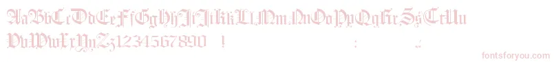 Hollandmorlaeu-fontti – vaaleanpunaiset fontit valkoisella taustalla