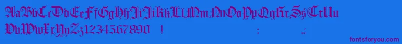 Hollandmorlaeu-fontti – violetit fontit sinisellä taustalla