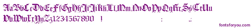 Шрифт Hollandmorlaeu – фиолетовые шрифты на белом фоне