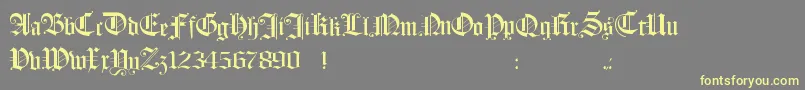 Hollandmorlaeu Font – Yellow Fonts on Gray Background