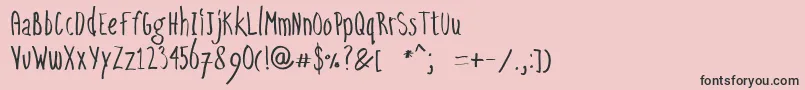 EasyGoing Font – Black Fonts on Pink Background
