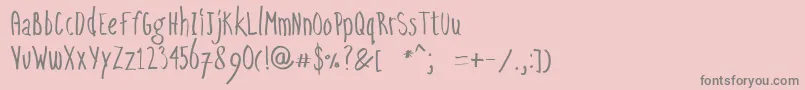 EasyGoing Font – Gray Fonts on Pink Background
