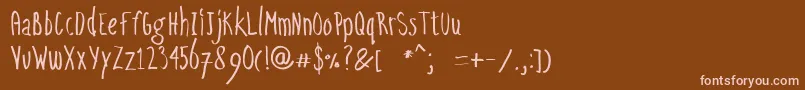 EasyGoing Font – Pink Fonts on Brown Background