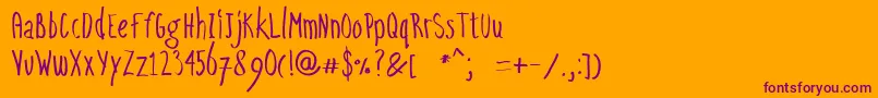 EasyGoing Font – Purple Fonts on Orange Background