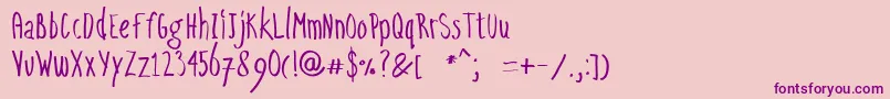 EasyGoing Font – Purple Fonts on Pink Background