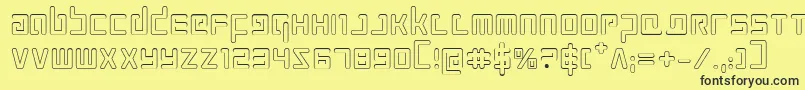 ProkofievOutline Font – Black Fonts on Yellow Background