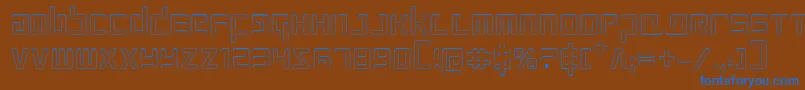 ProkofievOutline Font – Blue Fonts on Brown Background