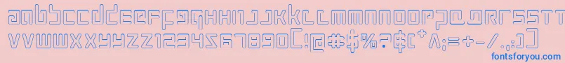 フォントProkofievOutline – ピンクの背景に青い文字