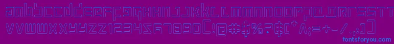 ProkofievOutline Font – Blue Fonts on Purple Background