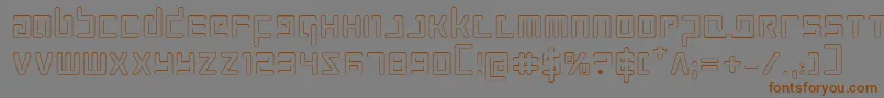 ProkofievOutline-fontti – ruskeat fontit harmaalla taustalla