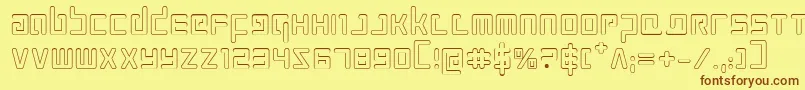 ProkofievOutline Font – Brown Fonts on Yellow Background