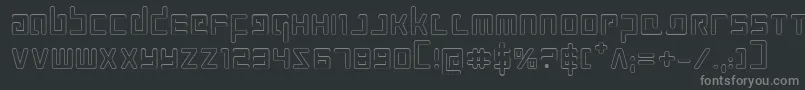 Шрифт ProkofievOutline – серые шрифты на чёрном фоне